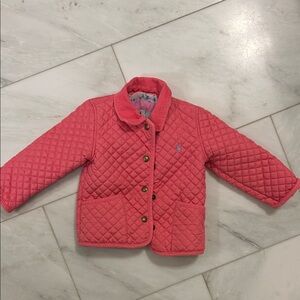 Joules Pink Quilted Kids Jacket 2-3t
